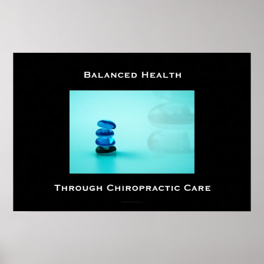 Ausgewogene Gesundheit durch Chiropraktikum-Plakat Poster (Vorne)
