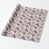 Ausgewogene Luxus-Eleganz-Iris-Blumen Geschenkpapier (Ungerollt)