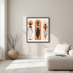 Ausgewogene Natur – Botanische feminine Kunst I Poster