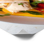 Ausgewogene Platte mit mageren Proteinen, ganze Kö Poster (Ecke)