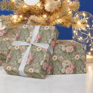 Ausgewogene Vintage-Botanik-Bouquet Geschenkpapier