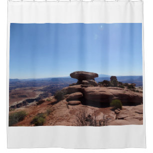 Ausgewogener Boulder, Canyonlands-Nationalpark Duschvorhang