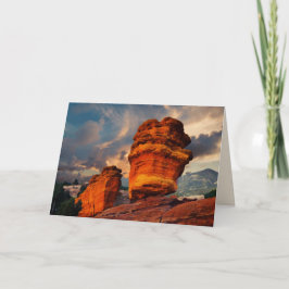 Ausgewogener Felsen, Schiprok, unbedachter Gruß im Karte