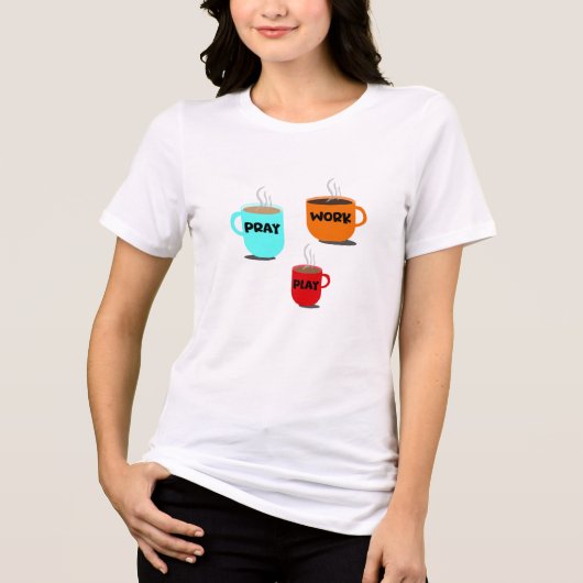 ausgewogenes Leben Tri-Blend Shirt (Vorderseite)