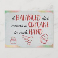 ausgewogenes Thema Ernährung Cupcake