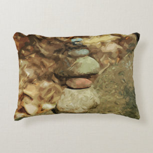 Ausgewogenheit der Steine Abstrakter Impressionism Zierkissen