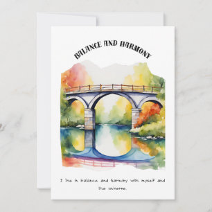 AUSGEWOGENHEIT UND HARMONIE FEIERTAGSKARTE