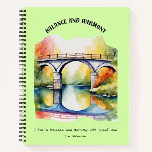 AUSGEWOGENHEIT UND HARMONIE NOTIZBLOCK (Vorderseite)