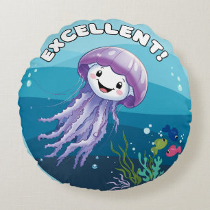 Ausgezeichnet!, Jelly Fish Rundes Kissen