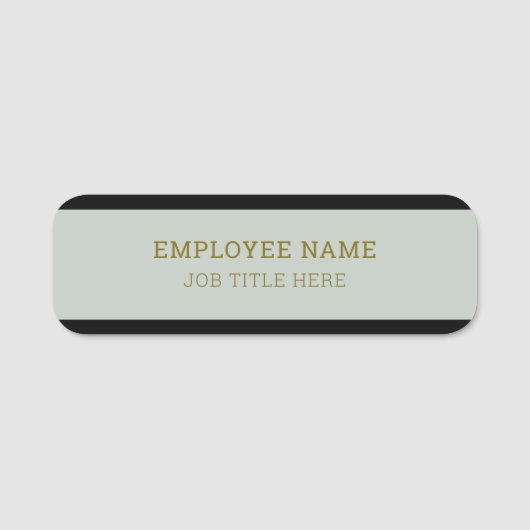 Ausgezeichnet mit hellgrün und schwarz namensschild (Vorderseite)