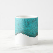 Ausgezeichnete Abstrakt türkisfarbene Goldfarben Kaffeetasse (Mittel)