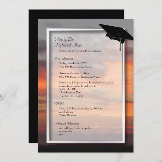 Ausgezeichnete Einladung (Vorne/Hinten)