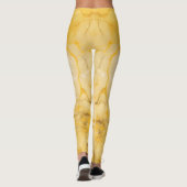 Ausgezeichnete Farbe aus gelbem Marmor Leggings (Rückseite)