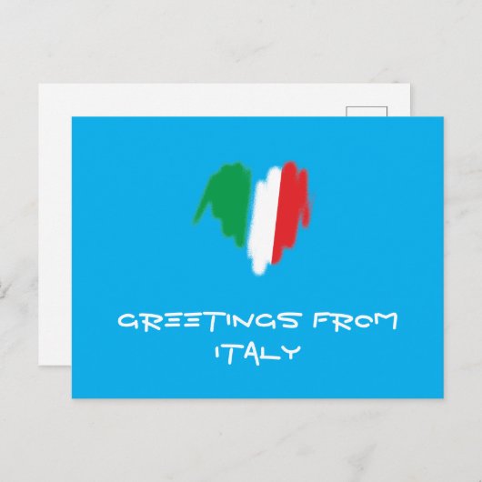 Ausgezeichnete Flag Italienische Farben Graffiti H Postkarte (Vorne/Hinten)