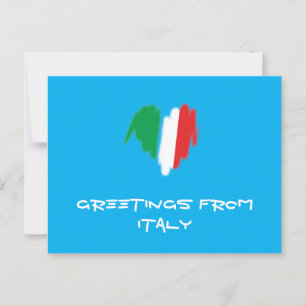 Ausgezeichnete Flag Italienische Farben Graffiti H Postkarte