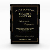 Ausgezeichnete Lehrerin des Jahres Gold personalis Fotoblock (Vorderseite)