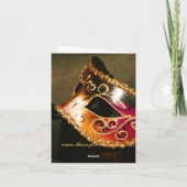 Ausgezeichnete Masqurade Maske danken Ihnen Dankeskarte (Rückseite)