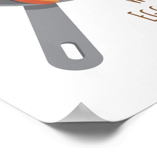 Ausgezeichnete, Niedliche Bacon- und Ei-Wall-Dekor Poster (Ecke)