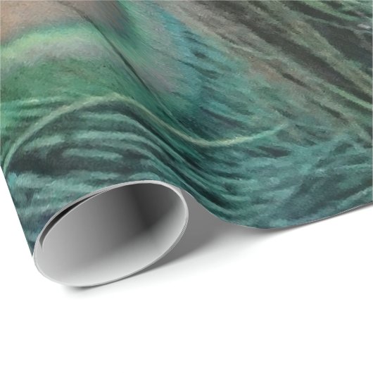 Ausgezeichnete Pfau-Federn Geschenkpapier (Rolleneckpunkt)