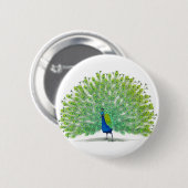 Ausgezeichnete Pfau-Kunst Button (Vorne & Hinten)