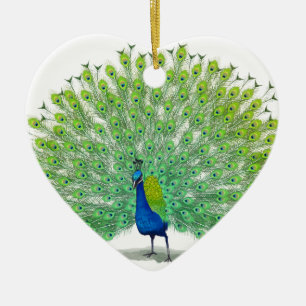Ausgezeichnete Pfau-Kunst Keramikornament