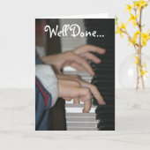 Ausgezeichnete Piano-Prüfungskarte Karte (Gelbe Blume)