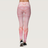 Ausgezeichnete rosa Marmorfarbe Leggings (Rückseite)