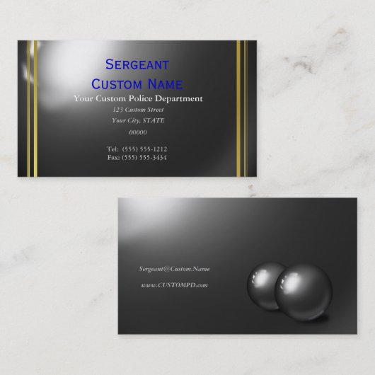 Ausgezeichnete Thin Blue Line-Visitenkarten Visitenkarte (Vorne/Hinten)