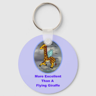 Ausgezeichneter als eine Fliegen-Giraffe Schlüsselanhänger