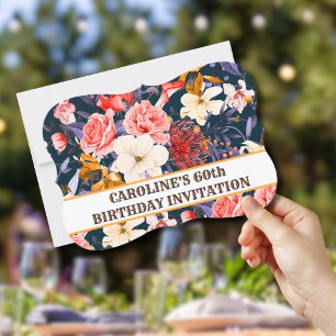 Ausgezeichneter Blumengarten 60. Geburtstag im Fre Einladung