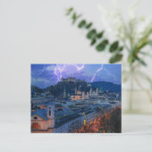 Ausgezeichneter Eingang - nächtliche Blitzlandscha Postkarte (Stehend Vorderseite)