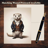 Ausgezeichneter Gentleman Badger Vintag Style Postkarte