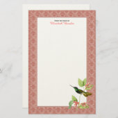 Ausgezeichneter Kolibri persönlich Briefpapier (Vorne/Hinten)