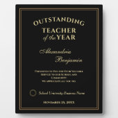 Ausgezeichneter Lehrer des Jahres Gold Award Fotoplatte (Vorderseite)