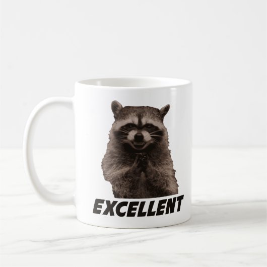Ausgezeichneter schlechter Darstellungs-Waschbär Kaffeetasse (Links)