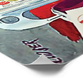 Ausgezeichneter Service im Flugzeug Poster (Ecke)