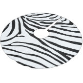 Ausgezeichneter Zebra-Druck in Schwarz und Weiß Polyester Weihnachtsbaumdecke (Schrägansicht)