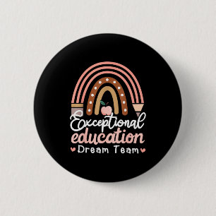 Ausgezeichnetes Bildungstraum-Team Lehrer Design Button