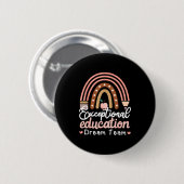Ausgezeichnetes Bildungstraum-Team Lehrer Design Button (Vorne & Hinten)
