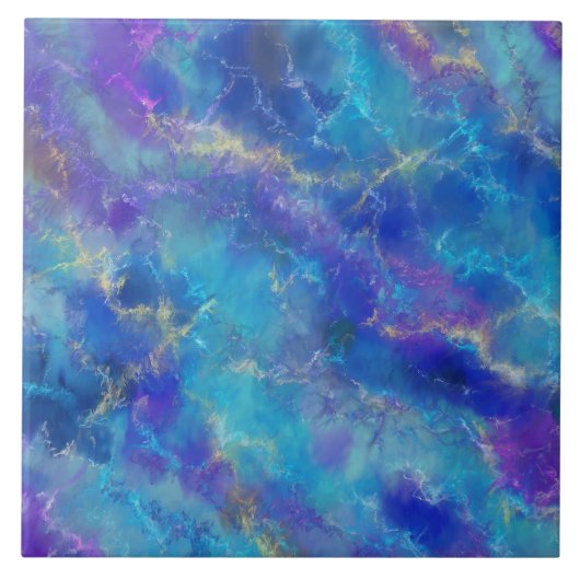 Ausgezeichnetes blaues, Lila und goldenes Marmormu Fliese (Vorderseite)