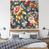 Ausgezeichnetes italienisches, schönes Blumendesig Leinwanddruck (Insitu (Schlafzimmer))