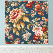 Ausgezeichnetes italienisches, schönes Blumendesig Leinwanddruck (Insitu (Holzboden))