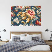 Ausgezeichnetes italienisches, schönes Blumendesig Leinwanddruck (Insitu (Schlafzimmer))