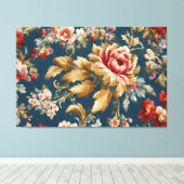 Ausgezeichnetes italienisches, schönes Blumendesig Leinwanddruck (Insitu (Holzboden))