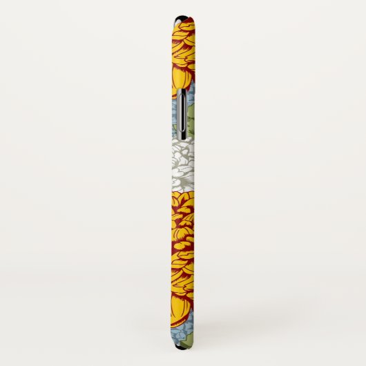 Ausgezeichnetes Muster mit Chrysanthemen Case-Mate iPhone Hülle (Hinten/Rechts)