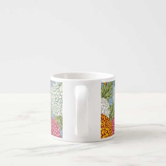 Ausgezeichnetes Muster mit Chrysanthemen Espressotasse (Rückseite)