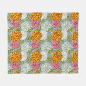 Ausgezeichnetes Muster mit Chrysanthemen Fleecedecke (Vorderseite (Horizontal))