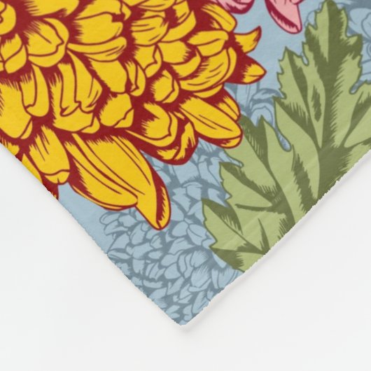 Ausgezeichnetes Muster mit Chrysanthemen Fleecedecke (Ecke)
