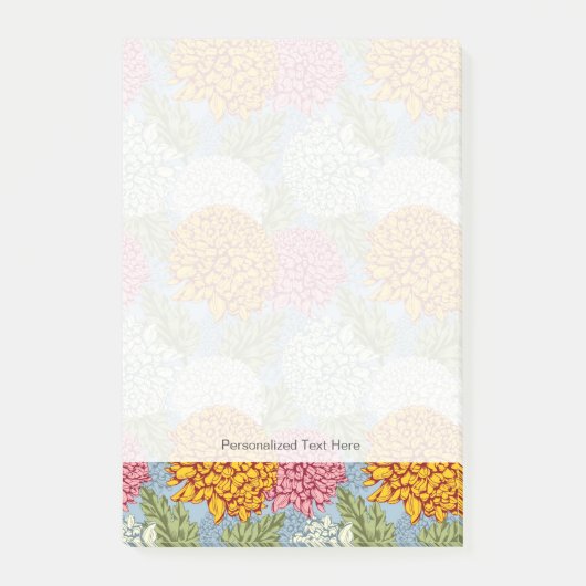 Ausgezeichnetes Muster mit Chrysanthemen Post-it Klebezettel (Vorderseite)