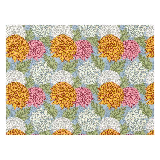 Ausgezeichnetes Muster mit Chrysanthemen Tischdecke (Vorderseite (Horizontal))
